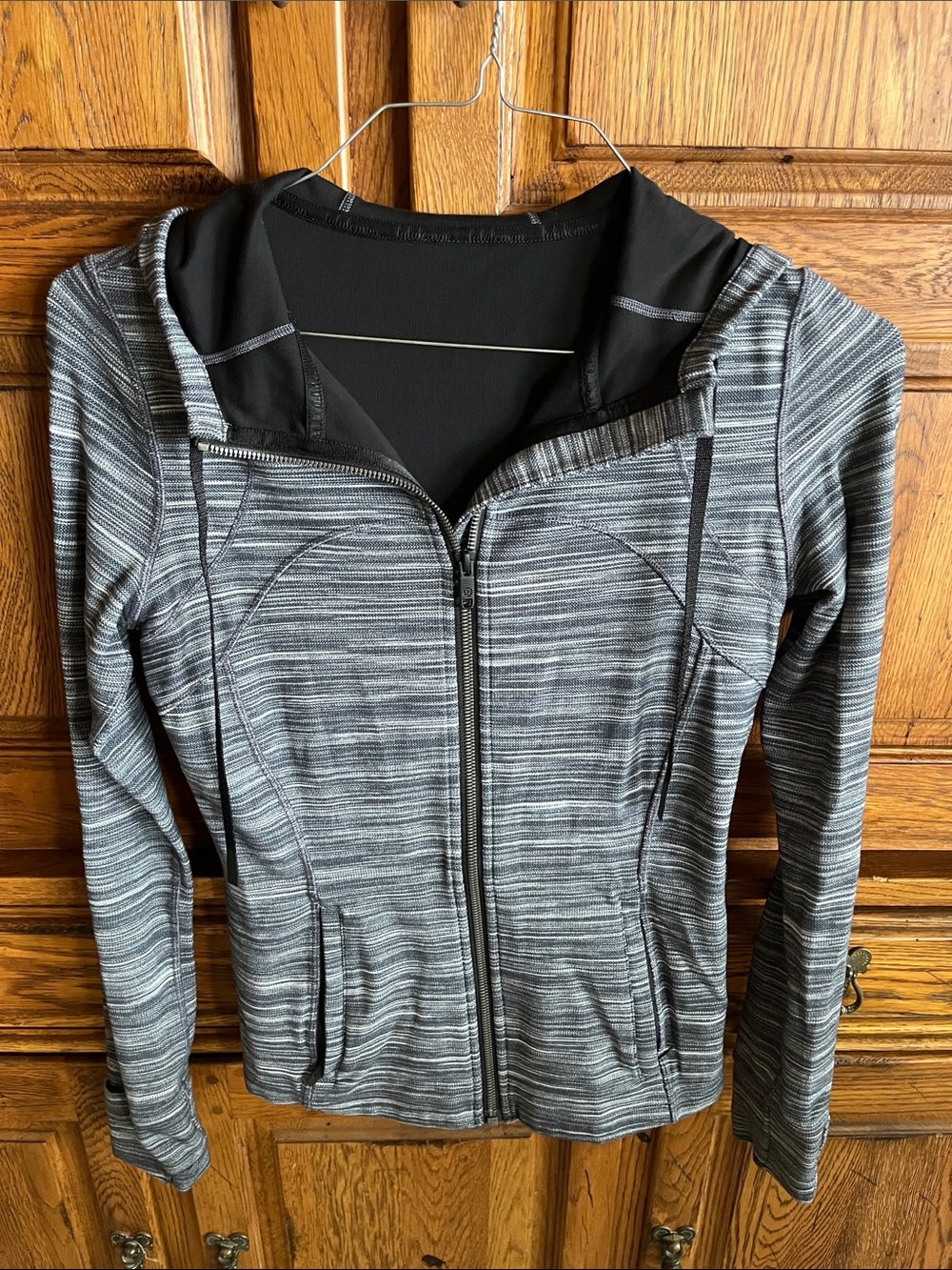 🖤 Lululemon Define Jacket | Size 8 | Black & White Space Dye | Zip-Up Hoodie